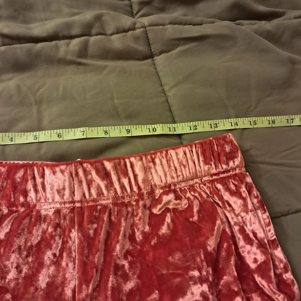 Fabletics Crushed Velvet Pants M Jacket Large Set Go To Wide Leg Strawberry Red
